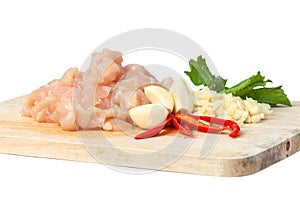Raw chicken meat