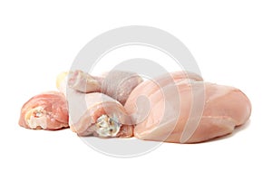 Raw chicken meat isolated on background