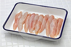 Raw chicken tenders