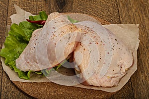 Raw chicken thigh