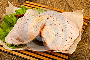 Raw chicken thigh