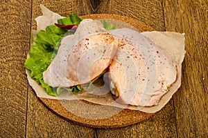 Raw chicken thigh