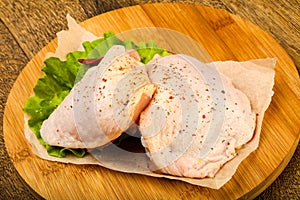 Raw chicken thigh