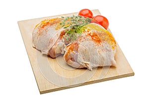 Raw chicken thigh