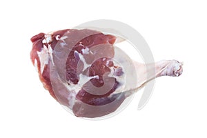 Raw chicken thigh isolated