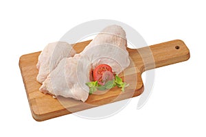 Raw chicken thighs