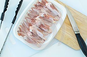 Raw Chicken Wing in Package