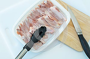 Raw Chicken Wing in Package