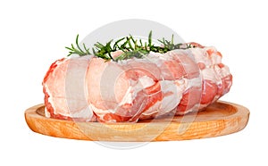 Raw chine of pork