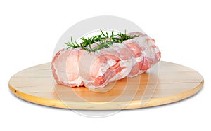 Raw chine of pork