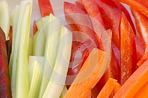 Raw chopped vegetables