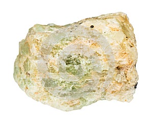 raw chrysoberyl (green beryl) crystal isolated