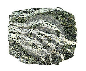 raw chrysotile serpentine mineral cutout