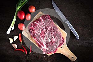 Raw Chuck Beef Steak for grill