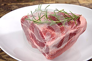 Raw chuck steak