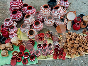 Raw clay pot diwali diya for sale