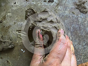Raw clay