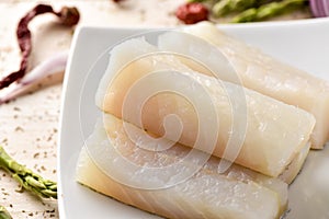 Raw codfish photo