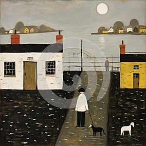 A Raw And Confrontational Oil Painting: \'i Monk\' In The Style Of Gary Bunt