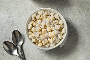 Raw Cooked White Mexican Hominy Corn