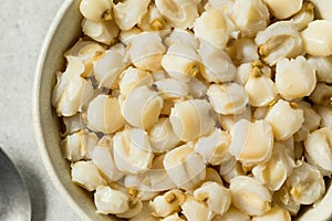 Raw Cooked White Mexican Hominy Corn