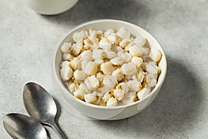 Raw Cooked White Mexican Hominy Corn photo