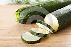 Raw courgette