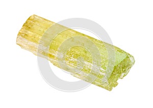 raw crystal of Heliodor (yellow Golden beryl