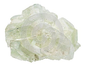 raw datolite mineral isolated on white