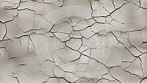 Raw Decay: Seamless Cracked Concrete Background. AI generate