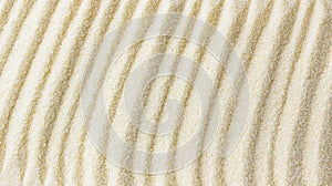 Raw dried semolina background, texture, horizontal grooves