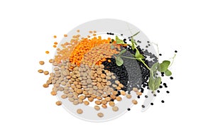 Raw Dry Lentils, Lentil Grains, Dal, Daal, Dhal, Masoor