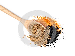 Raw Dry Lentils, Lentil Grains, Dal, Daal, Dhal, Masoor