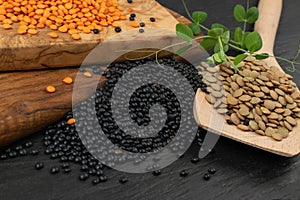 Raw Dry Lentils, Lentil Grains, Dal, Daal, Dhal, Masoor