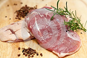 Raw duck breast