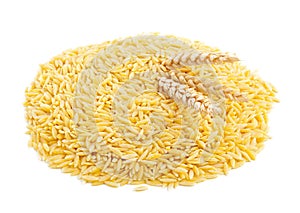 Raw durum wheat with wheat ears