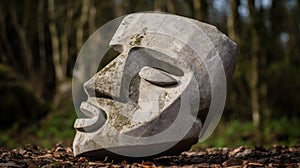 Raw And Edgy Stone Carving In Woods: Cubist Portraiture Inspired By Ritualistic Masks