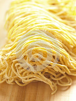 Raw egg noodles