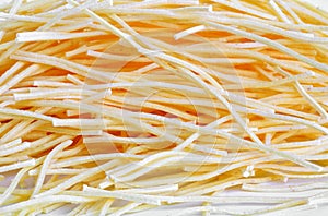 Raw egg noodles, soup pasta