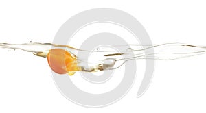 Raw egg yolk and white