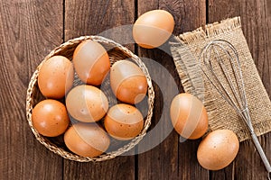 Raw eggs