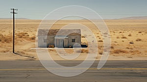 Raw And Emotional Imagery: A Photorealistic Small House In The Desert