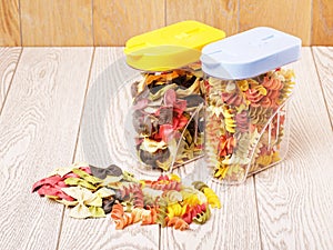 Raw Fancy Pasta In Jars