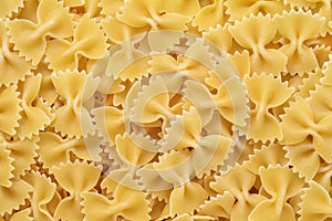 Raw farfale pasta