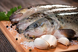 Raw fish (brown trout)