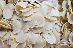 Raw fish crackers or keropok at local market in Kuala Lumpur, Ma photo