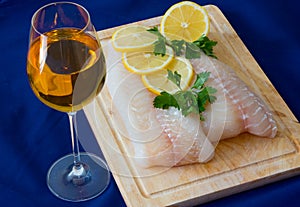 Raw fish fillet