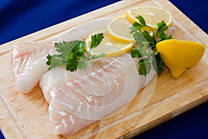 Raw fish fillet photo