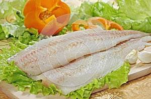 Raw fish fillet