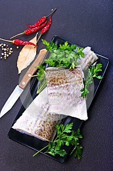 Raw fish fillet